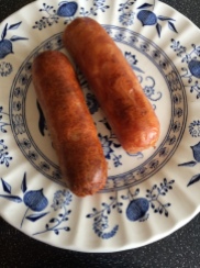 Breakfast: Sausages - we love Richmonds!