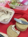 Lunch: More mackerel pate, this time with oat cakes